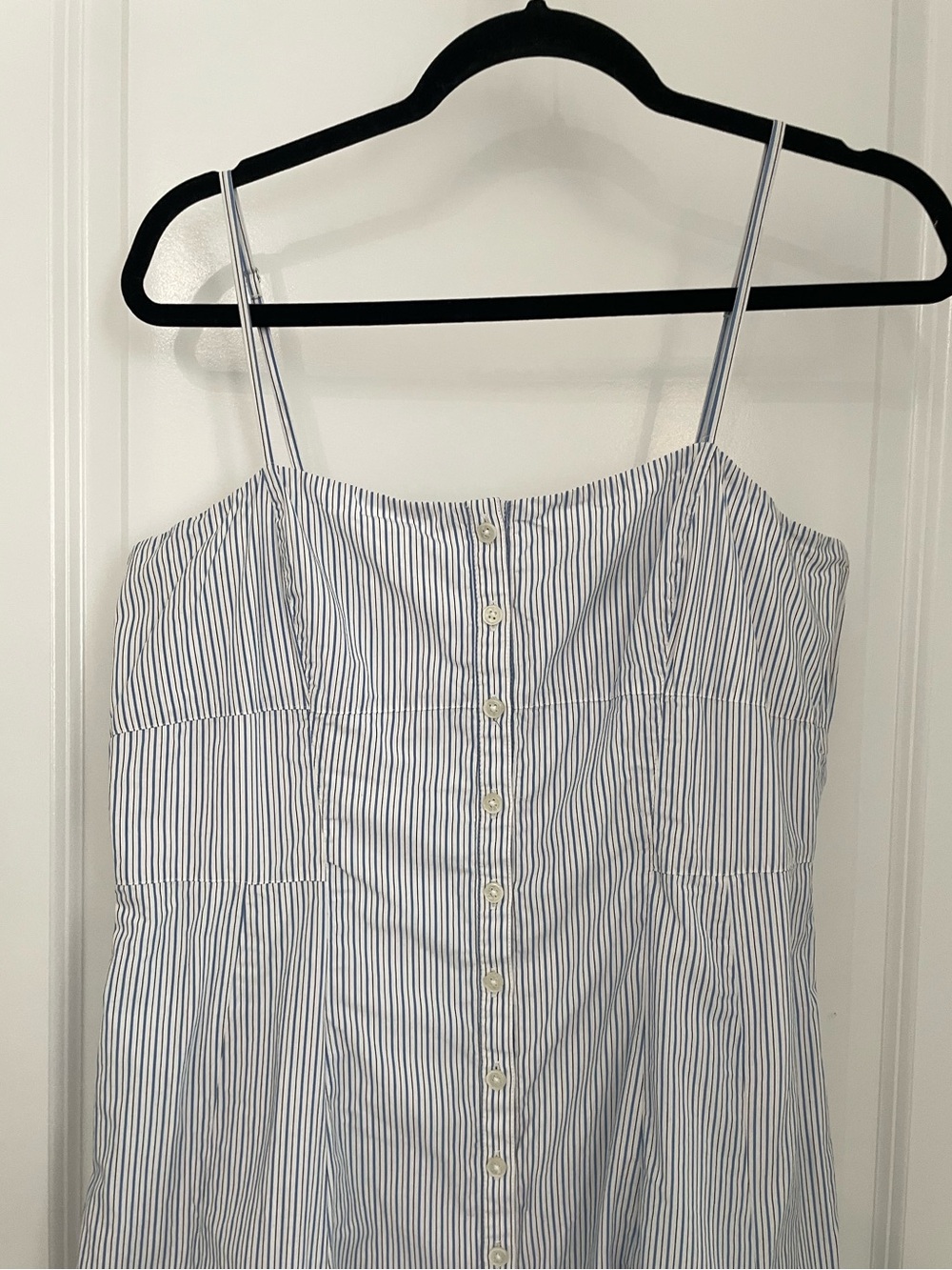 J.Crew Button-down cotton poplin midi dress in stripe Luxury Coastal Resort - Picture 5 of 12